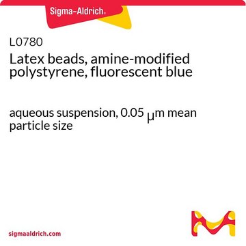 Latex beads, amine-modified polystyrene, fluorescent