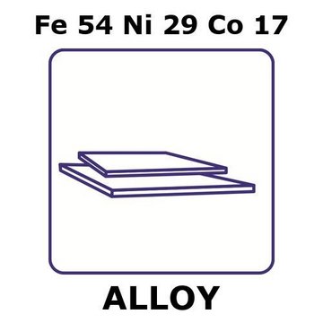 GLASS SEALING ALLOY ALLOY, FE54NI29CO17&