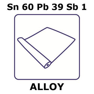 TIN-LEAD-ANTIMONY ALLOY, SN60PB39SB1, F&