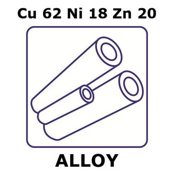 NICKEL SILVER ALLOY, CU62NI18ZN20, 750M&