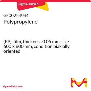 POLYPROPYLENE, (PP), FILM, THICKNESS 0.&