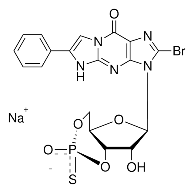 Rp-8-Bromo-?-phenyl-1,N²-ethenoguanosine 3?,5?-cyclic monophosphorothioate sodium salt