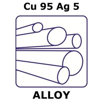 COPPER-SILVER ALLOY, CU95AG5, 200MM ROD&