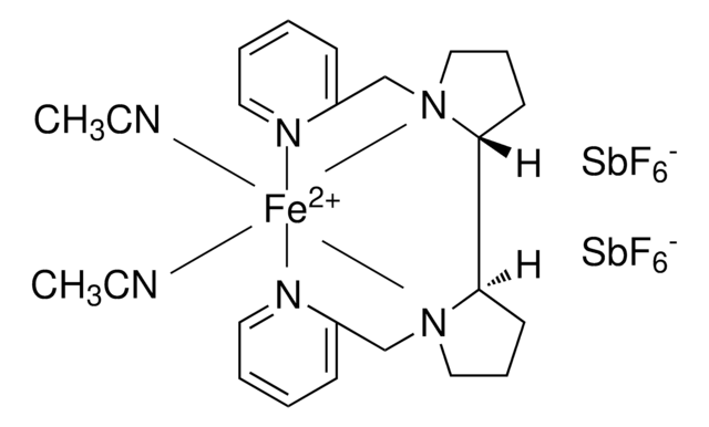 (2R,2?R-(+)-[N,N?-Bis(2-pyridylmethyl)]-2,2?-bipyrrolidinebis(acetonitrile)iron(II) hexafluoroantimonate