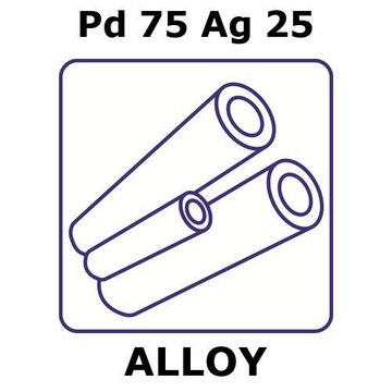 PALLADIUM-SILVER ALLOY, PD75AG25, 100MM&