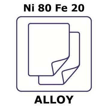 NICKEL-IRON ALLOY, NI80FE20, FOIL, 50