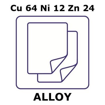 NICKEL SILVER ALLOY, CU64NI12ZN24, FOIL&