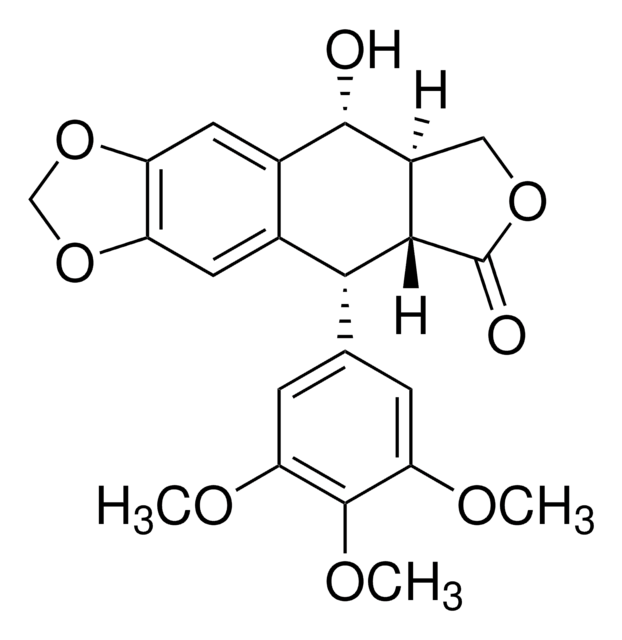 Podophyllotoxin for system suitability