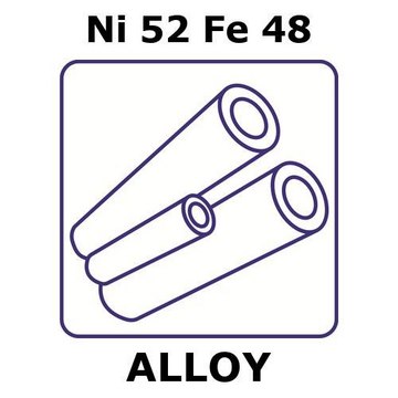 NICKEL-IRON ALLOY, NI52FE48, 500MM TUBE&