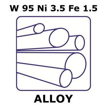 TUNGSTEN-NICKEL-IRON ALLOY, W95NI3.5FE1&