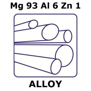 MAGNESIUM ALLOY AZ61A, MG93AL6ZN1, ROD,&