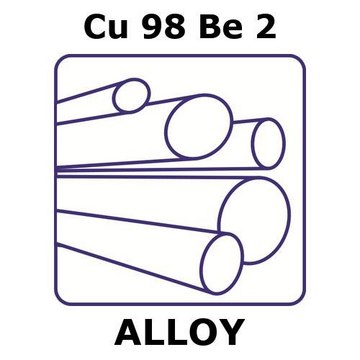 COPPER/BERYLLIUM, ROD,CU98%/BE 2%, DIAM&