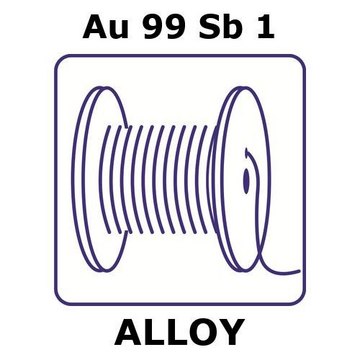 GOLD-ANTIMONY ALLOY, AU99SB1, 0.1M WIRE&
