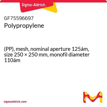 POLYPROPYLENE, (PP), MESH, NOMINAL APER&