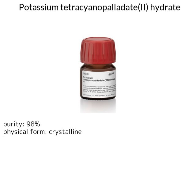 Potassium tetracyanopalladate(II) hydrate