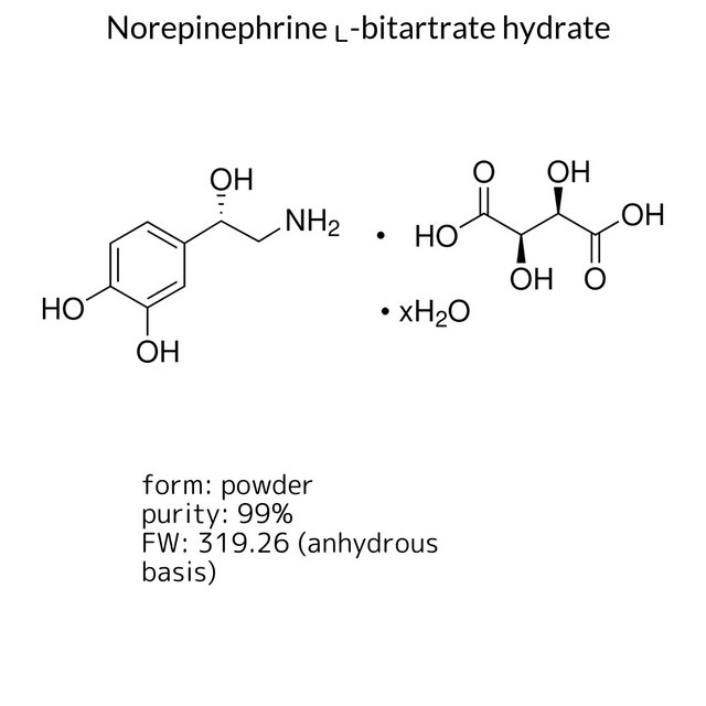 Norepinephrine ?-bitartrate hydrate
