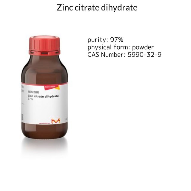Zinc citrate dihydrate