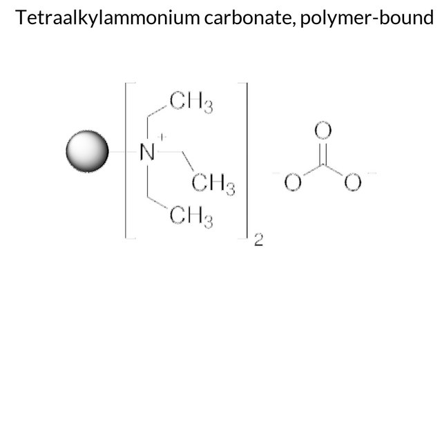 Tetraalkylammonium carbonate, polymer-bound