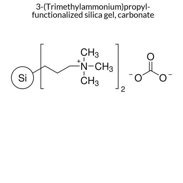 3-(Trimethylammonium)propyl-functionalized silica gel, carbonate