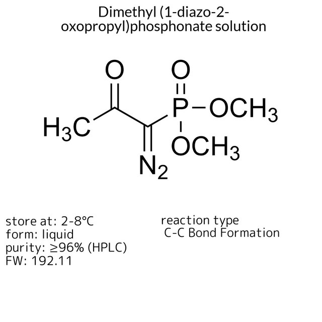 Dimethyl (1-diazo-2-oxopropyl)phosphonate solution