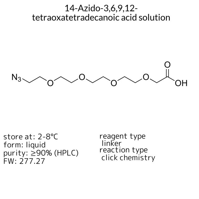 14-Azido-3,6,9,12-tetraoxatetradecanoic acid solution