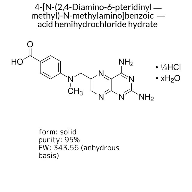 4-[N-(2,4-Diamino-6-pteridinylmethyl)-N-methylamino]benzoic acid hemihydrochloride hydrate