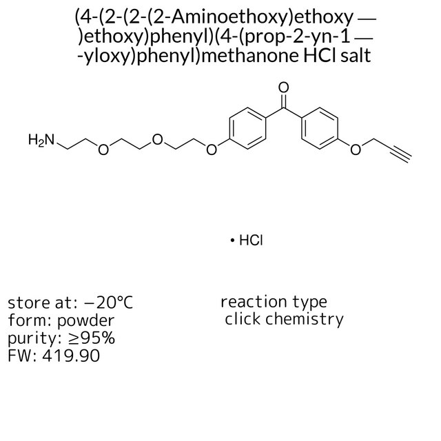 (4-(2-(2-(2-Aminoethoxy)ethoxy)ethoxy)phenyl)(4-(prop-2-yn-1-yloxy)phenyl)methanone HCl salt