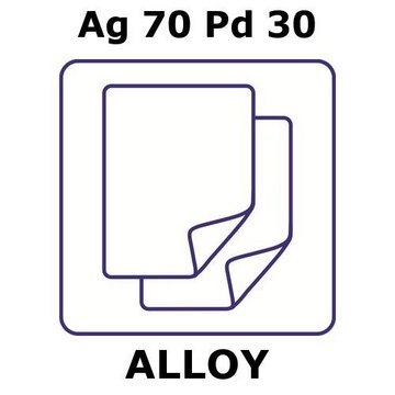 SILVER-PALLADIUM ALLOY, AG70PD30, FOIL,&