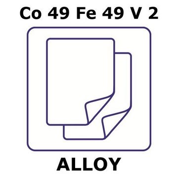 PERMENDUR 49 ALLOY, CO49FE49V2, SHEET,