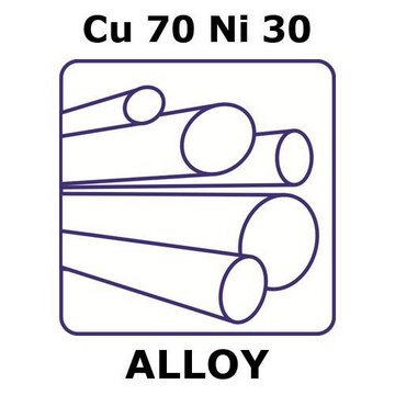 COPPER-NICKEL ALLOY, CU70NI30, 1000MM R&