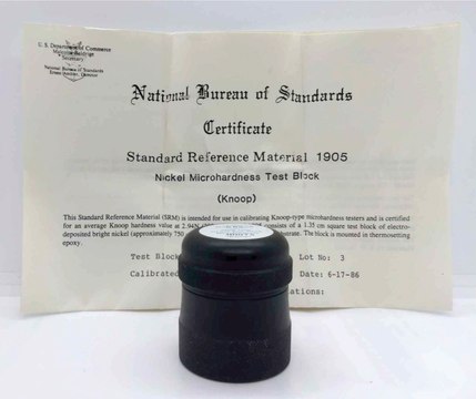 NICKEL MICROHARDNESS TEST BLOCK (KNOOP)