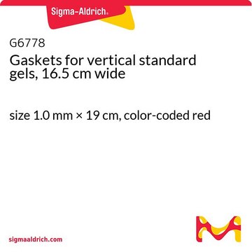 Gaskets for vertical standard gels,