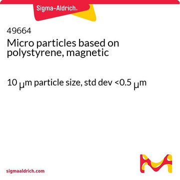 Micro particles based on polystyrene,