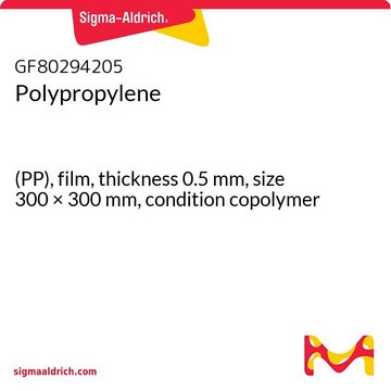 POLYPROPYLENE, (PP), FILM, THICKNESS 0.&