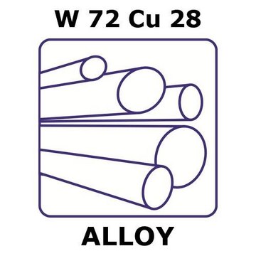 TUNGSTEN-COPPER ALLOY, W72CU28, 115MM R&