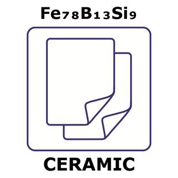 IRON/BORON/SILICON, FOIL,FE78%/B 13%/SI&