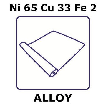 MONEL ALLOY 400, NI65CU33FE2, FOIL,