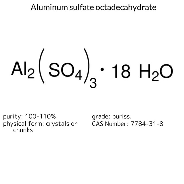 ALUMINUM SULFATE OCTADECAHYDRATE, PURIS&