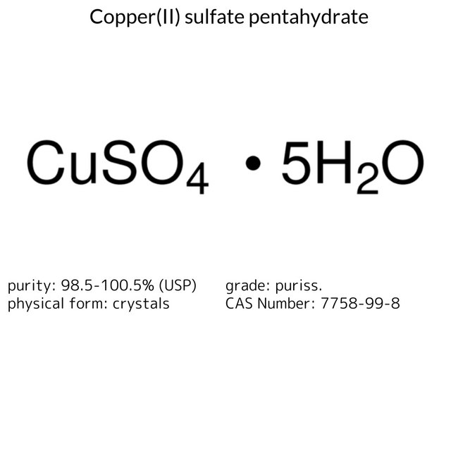 COPPER(II) SULFATE PENTAHYDRATE, PURISS,