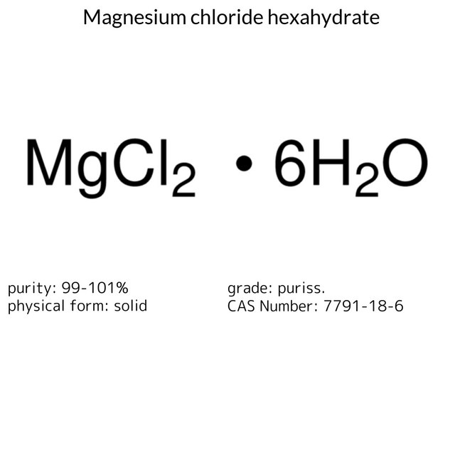 MAGNESIUM CHLORIDE-6-HYDRATE MAX. 0.