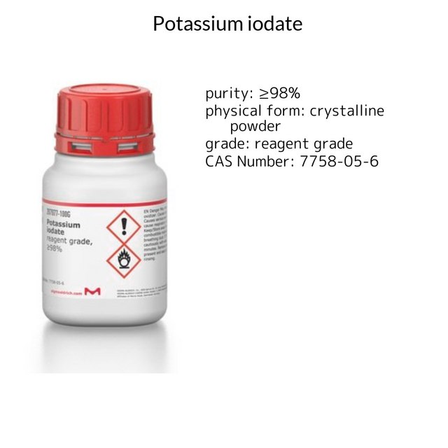 POTASSIUM IODATE, REAGENT GRADE, >=98%