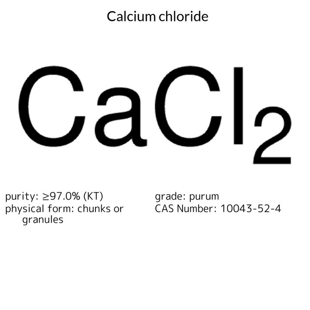 CALCIUM CHLORIDE DEHYDRATED, DRYING &
