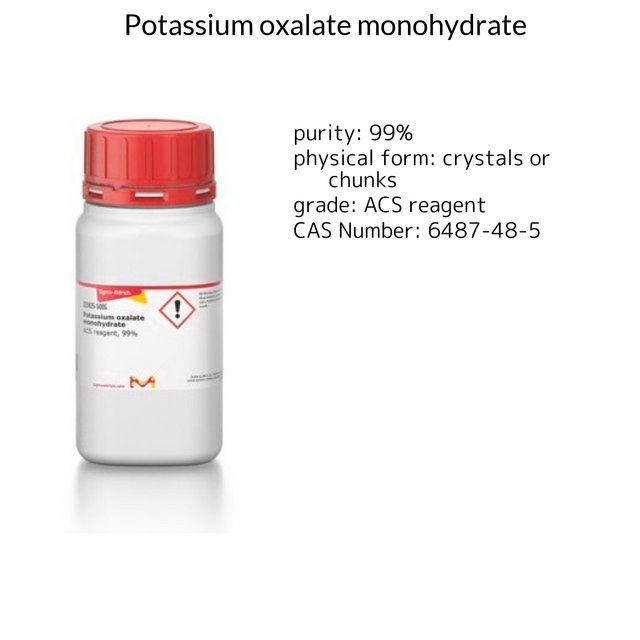 POTASSIUM OXALATE MONOHYDRATE, 99%, &