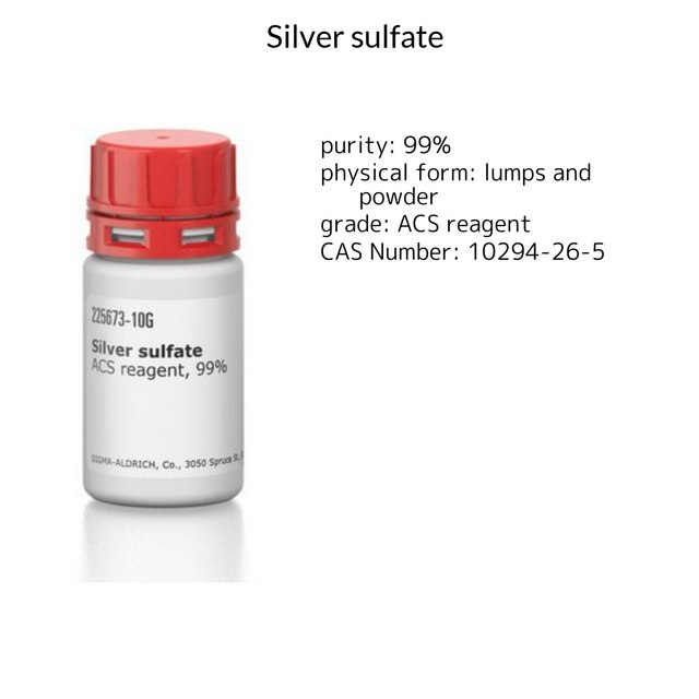 SILVER SULFATE, 99%, A.C.S. REAGENT
