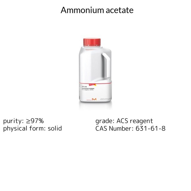 AMMONIUM ACETATE, 97+%, A.C.S. REAGENT
