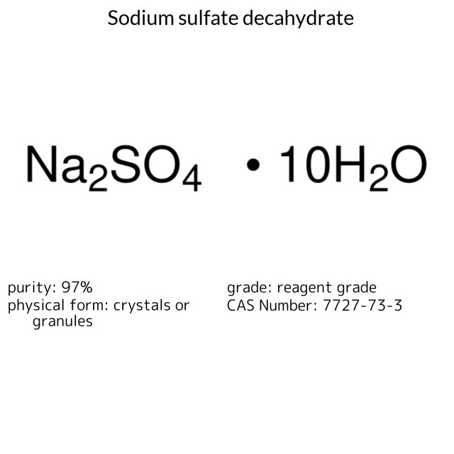 SODIUM SULFATE DECAHYDRATE, REAGENT GRA&