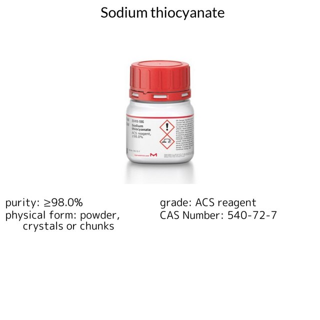 SODIUM THIOCYANATE, 98%, A.C.S. REAGENT
