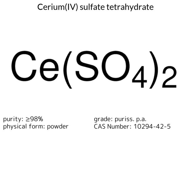 CERIUM(IV) SULFATE-4-HYDRATE R. G.
