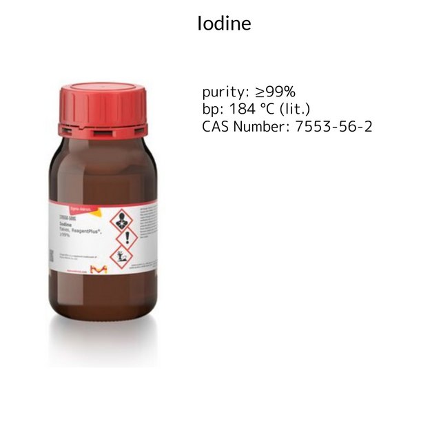 IODINE, FLAKES, REAGENTPLUS(R), >=99%