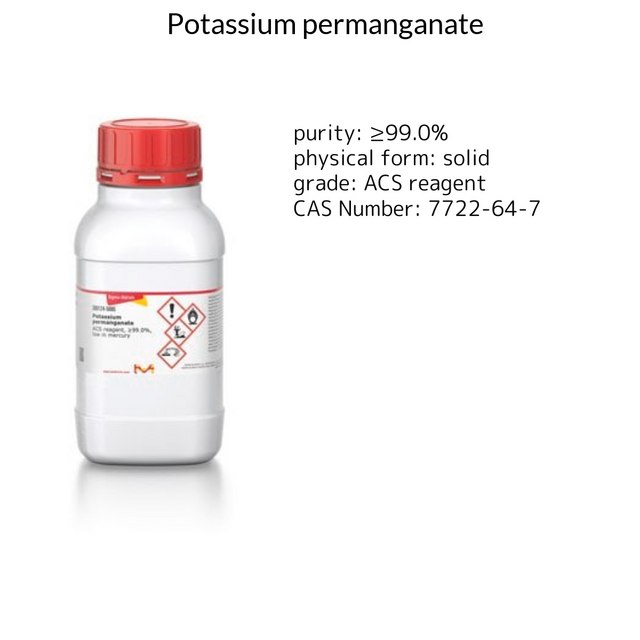 POTASSIUM PERMANGANATE, LOW IN MERCURY,&